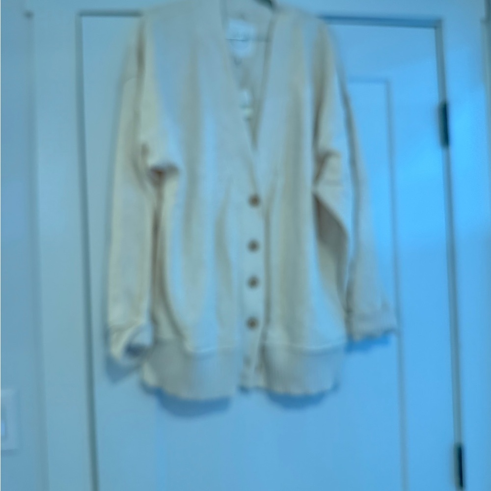 Aerie Cream Button-Up Women's Cardigan